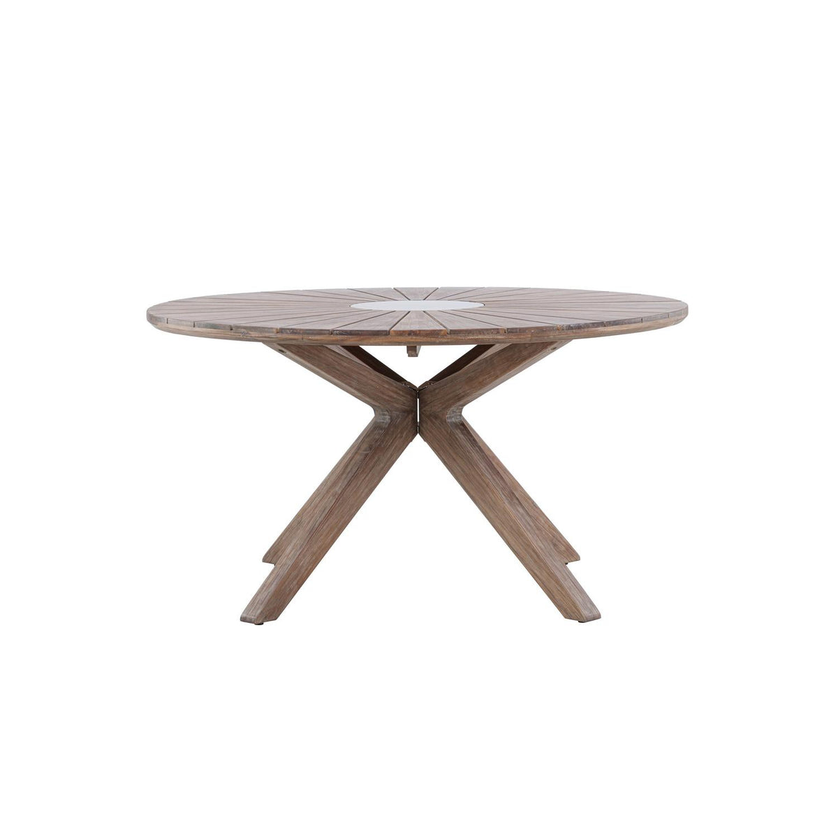 Gartentisch Rosario Ø140cm aus Massivholz - Braun-Esstische Outdoor-Venture Home-le canapé