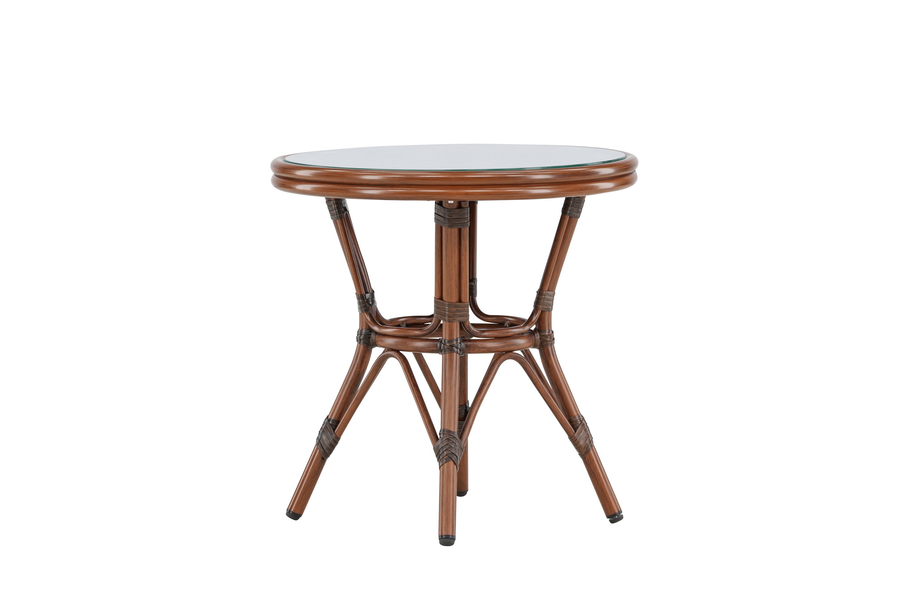 Gartentisch Sagres Ø60cm aus Aluminium - Braun-Loungetische-Venture Home-le canapé