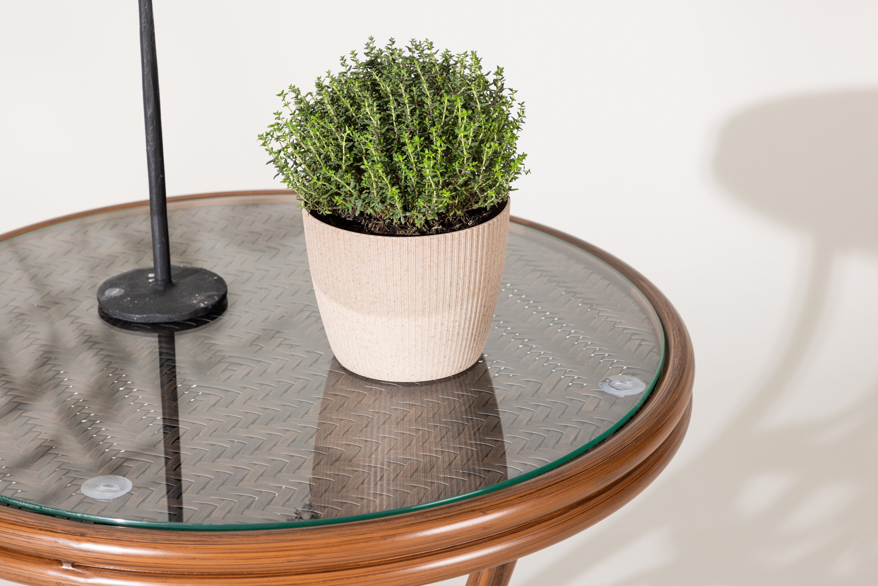 Gartentisch Sagres Ø60cm aus Aluminium - Braun-Loungetische-Venture Home-le canapé