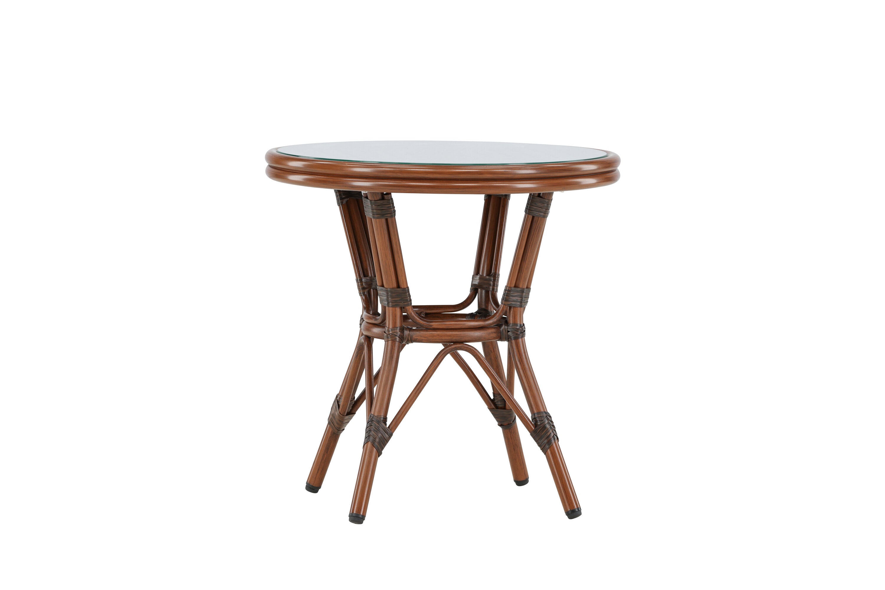 Gartentisch Sagres Ø60cm aus Aluminium - Braun-Loungetische-Venture Home-le canapé