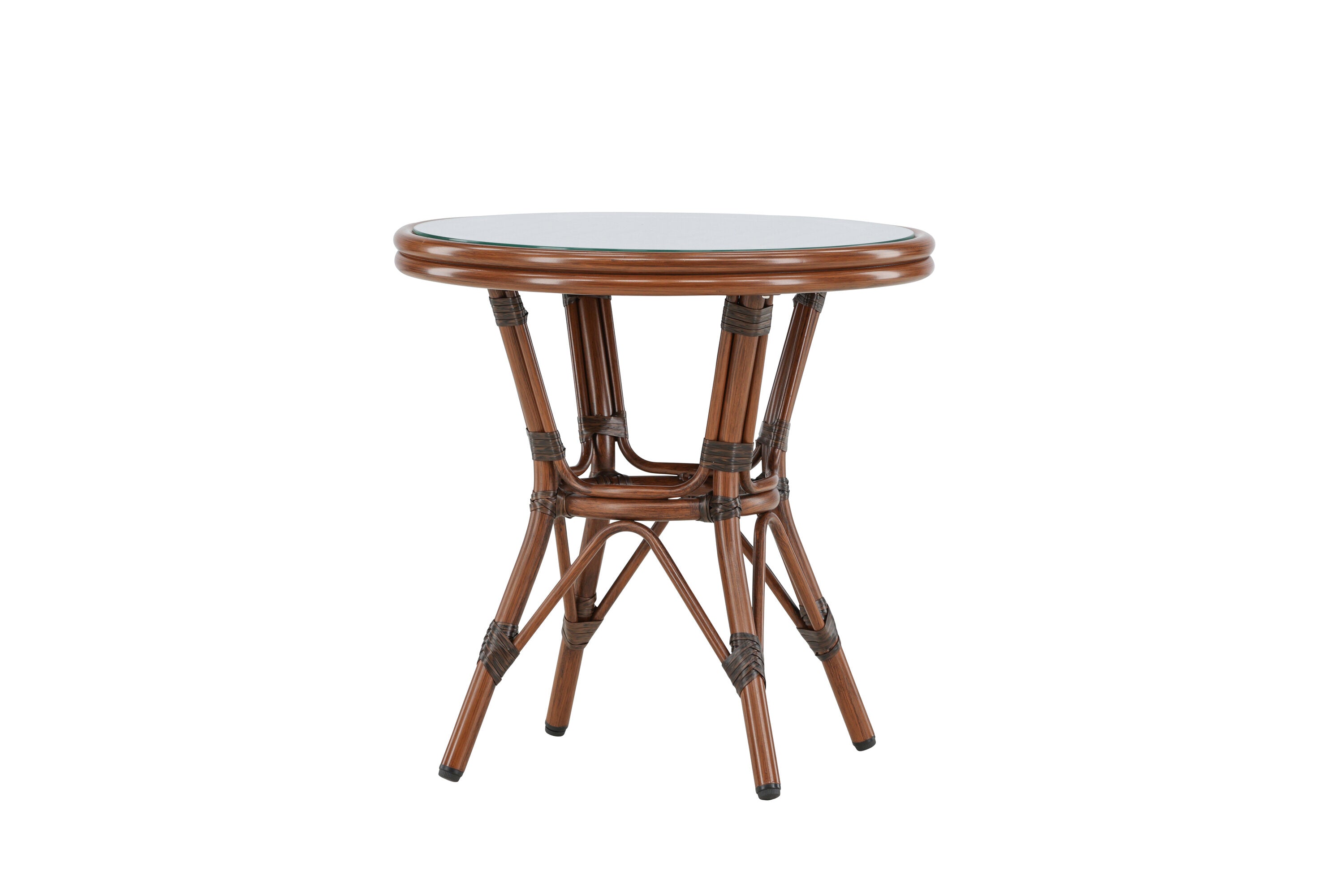 Gartentisch Sagres Ø60cm aus Aluminium - Braun-Loungetische-Venture Home-le canapé