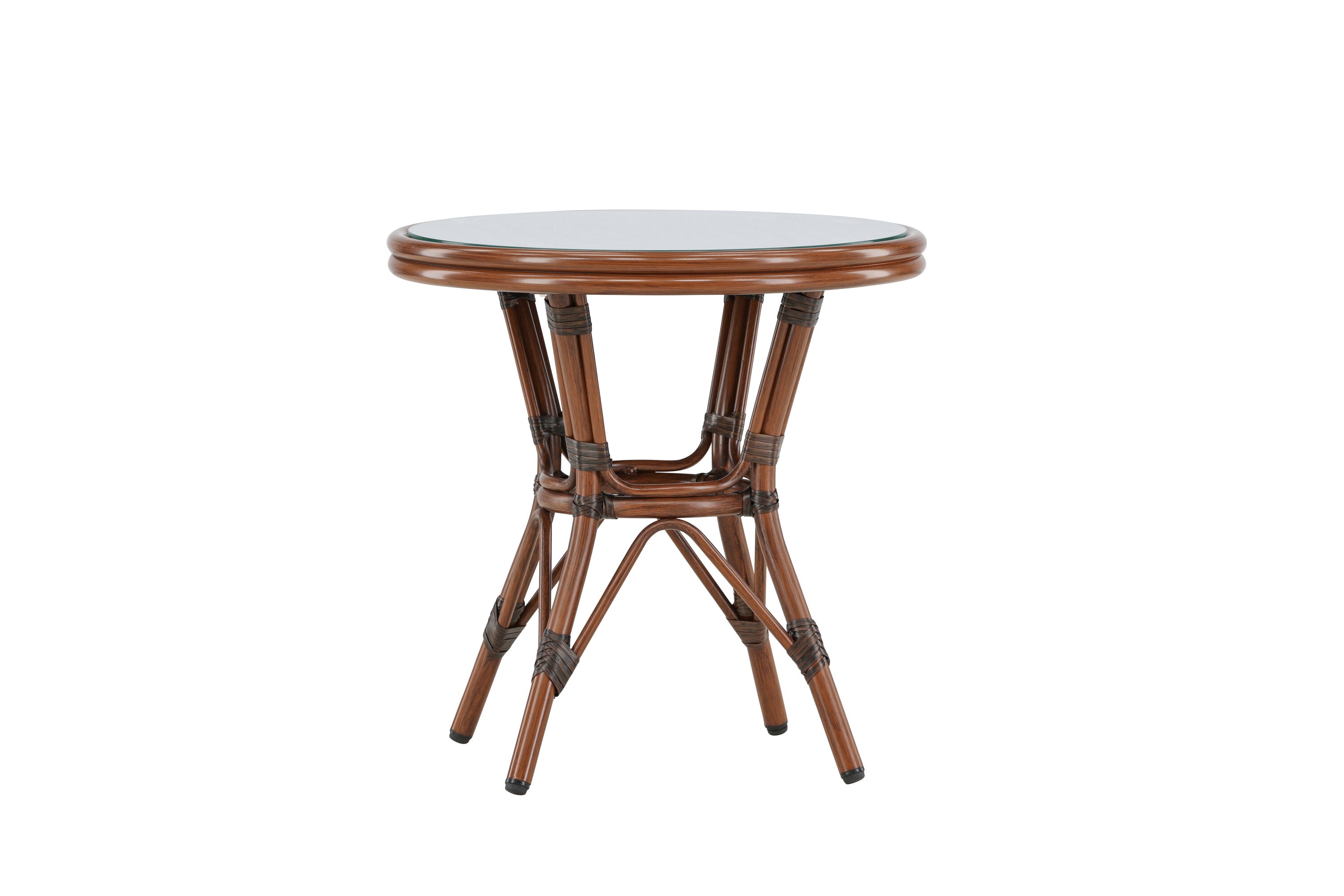 Gartentisch Sagres Ø60cm aus Aluminium - Braun-Loungetische-Venture Home-le canapé
