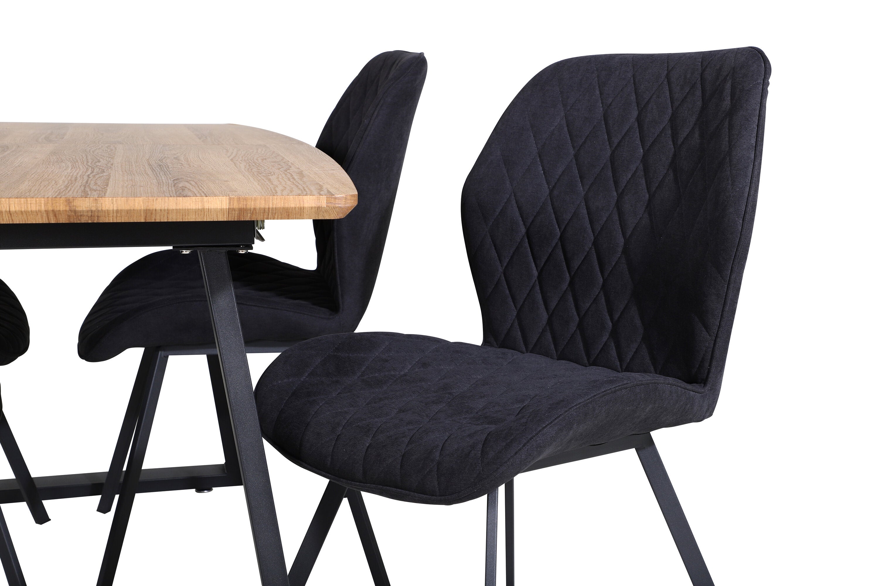 Essgruppe Esstisch Inca 160 x 85cm mit Stühlen Gemma - Schwarz - Venture Home - le canapé