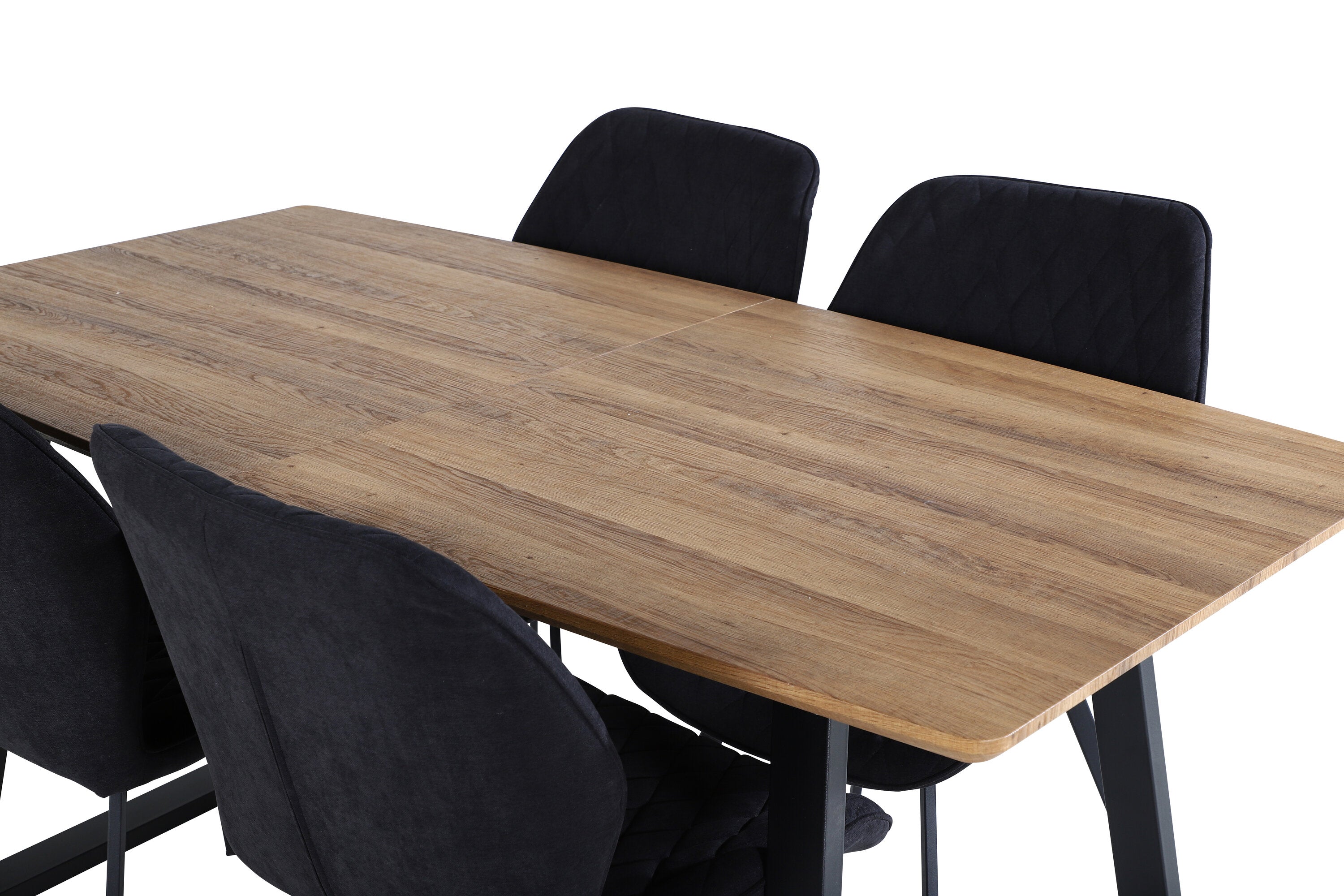 Essgruppe Esstisch Inca 160 x 85cm mit Stühlen Gemma - Schwarz - Venture Home - le canapé