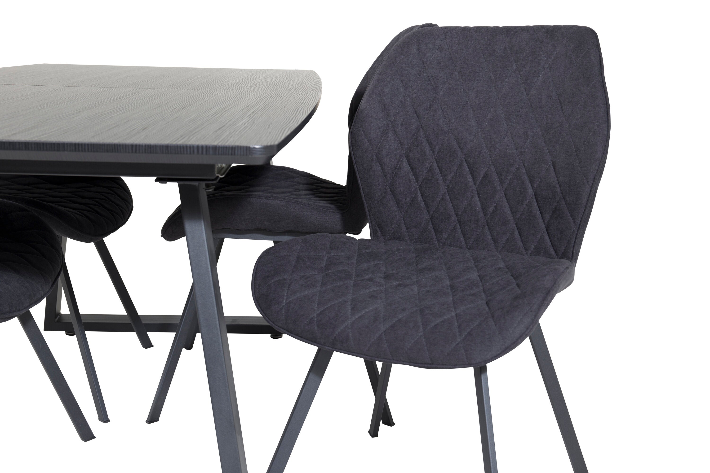 Essgruppe Esstisch Inca 160 x 85 mit Stühlen Gemma - Schwarz - Venture Home - le canapé