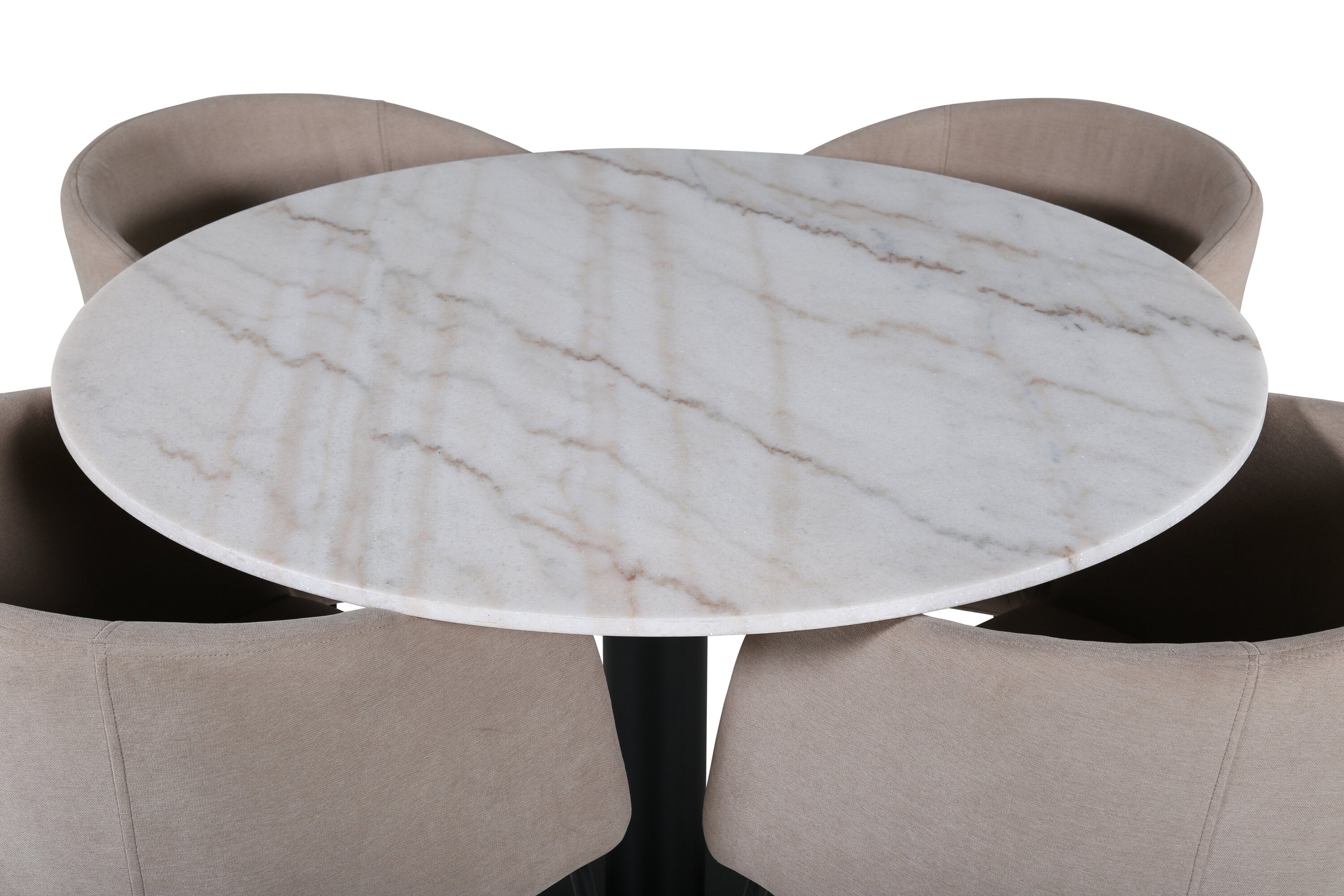 Essgruppe Esstisch Estelle mit Stühlen Berit - Beige - Venture Home - le canapé