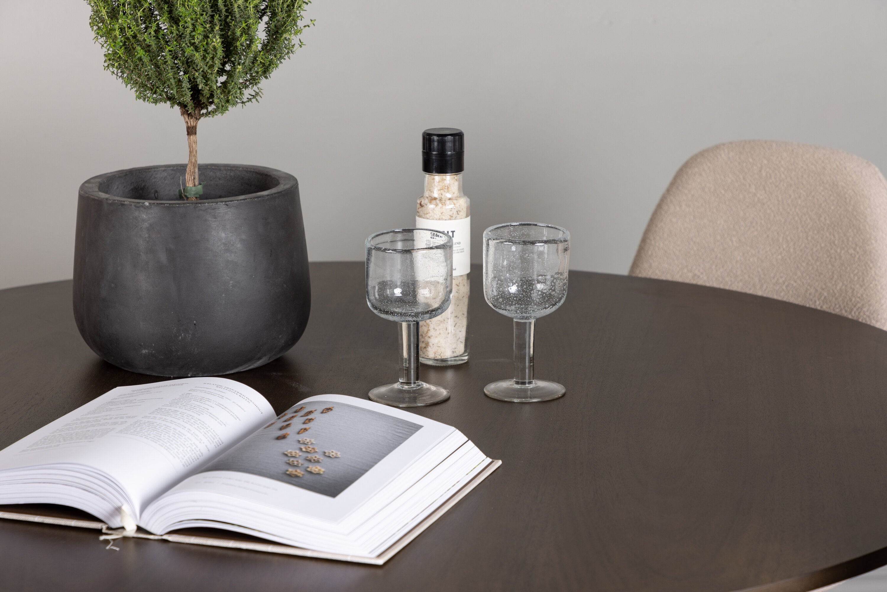 Essgruppe Esstisch Kaseidon ⌀100cm mit Stühlen Polar - Beige - Venture Home - le canapé