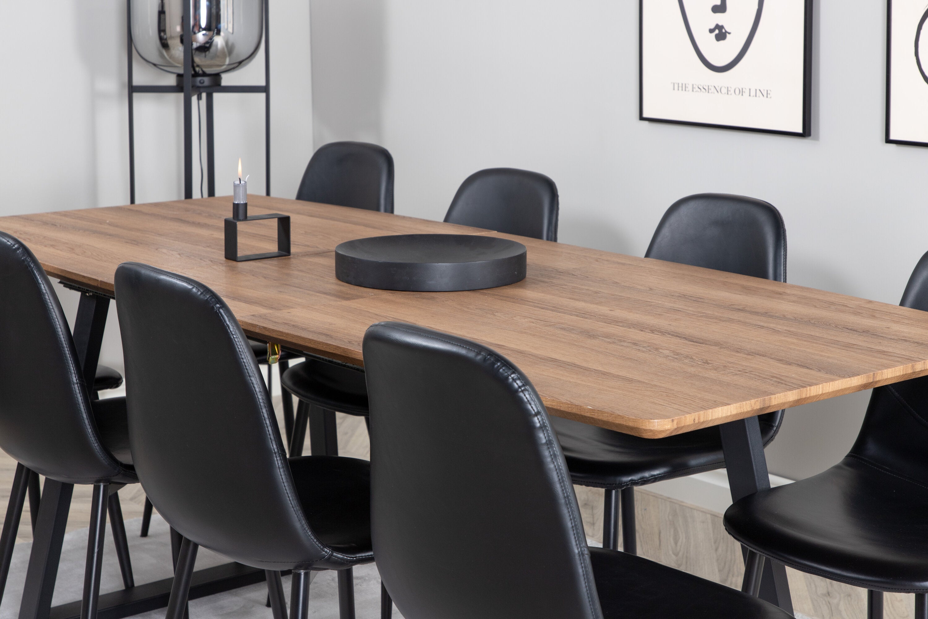 Essgruppe Esstisch Inca mit Stühlen Polar - Schwarz - Venture Home - le canapé