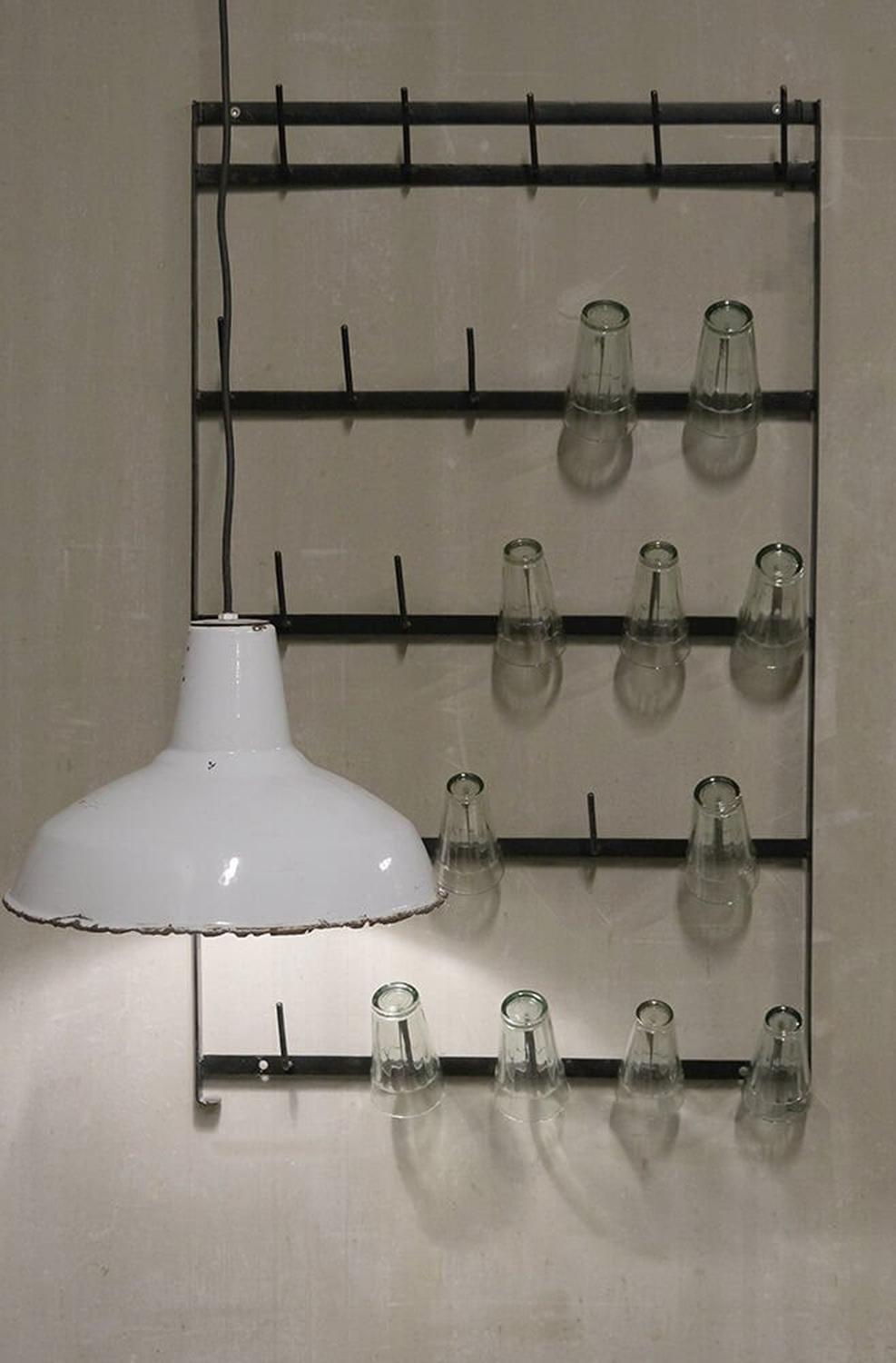 Hängelampe alte Fabriklampe aus Eisen - Weiß-Hängelampen-Trademark Living-le canapé