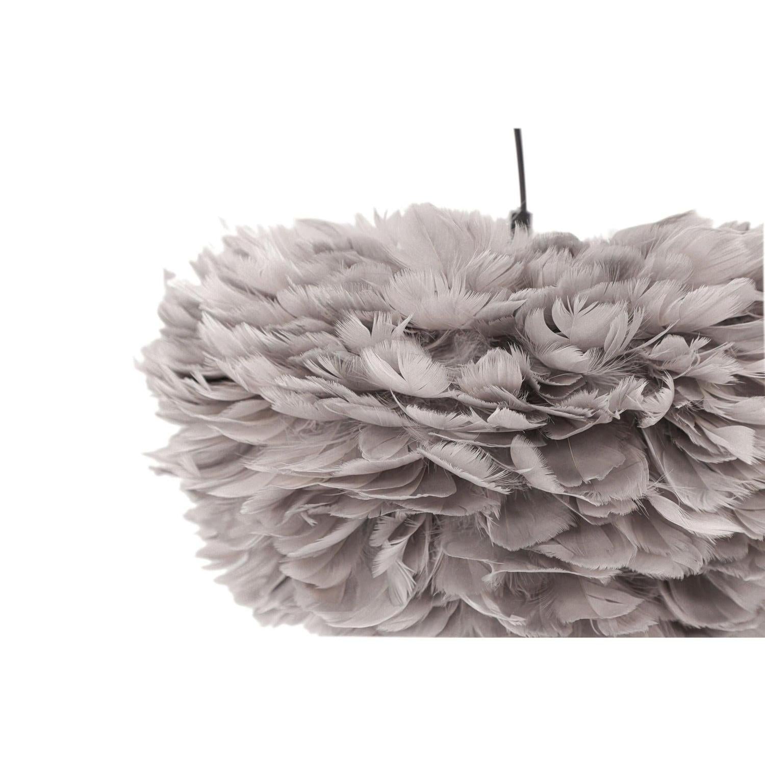 Hängelampe Nicola mittel - Kunstfedern Schwarz / Grau-Hängelampe-Venture Home-le canapé