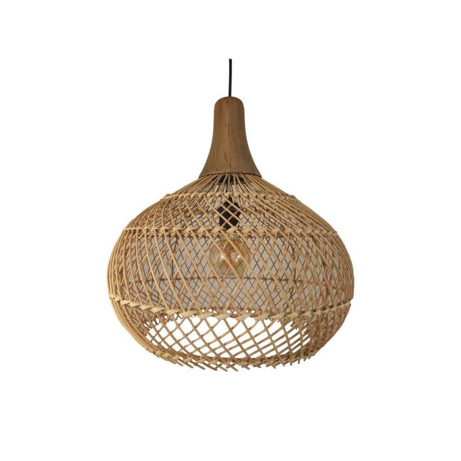 Hängelampe ø43cm aus Rattan - Natur-Hängelampe-HSM Collection-le canapé
