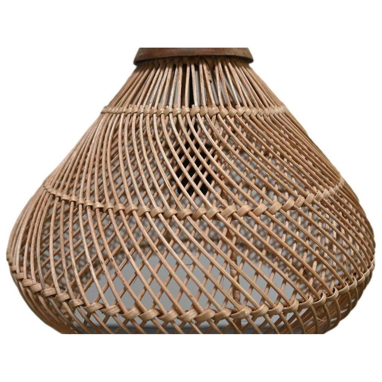 Hängelampe ø43cm aus Rattan - Natur-Hängelampe-HSM Collection-le canapé