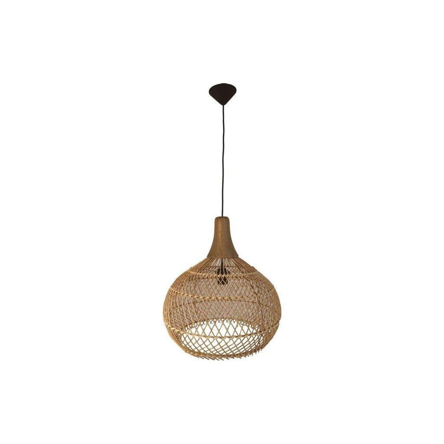 Hängelampe ø43cm aus Rattan - Natur-Hängelampe-HSM Collection-le canapé