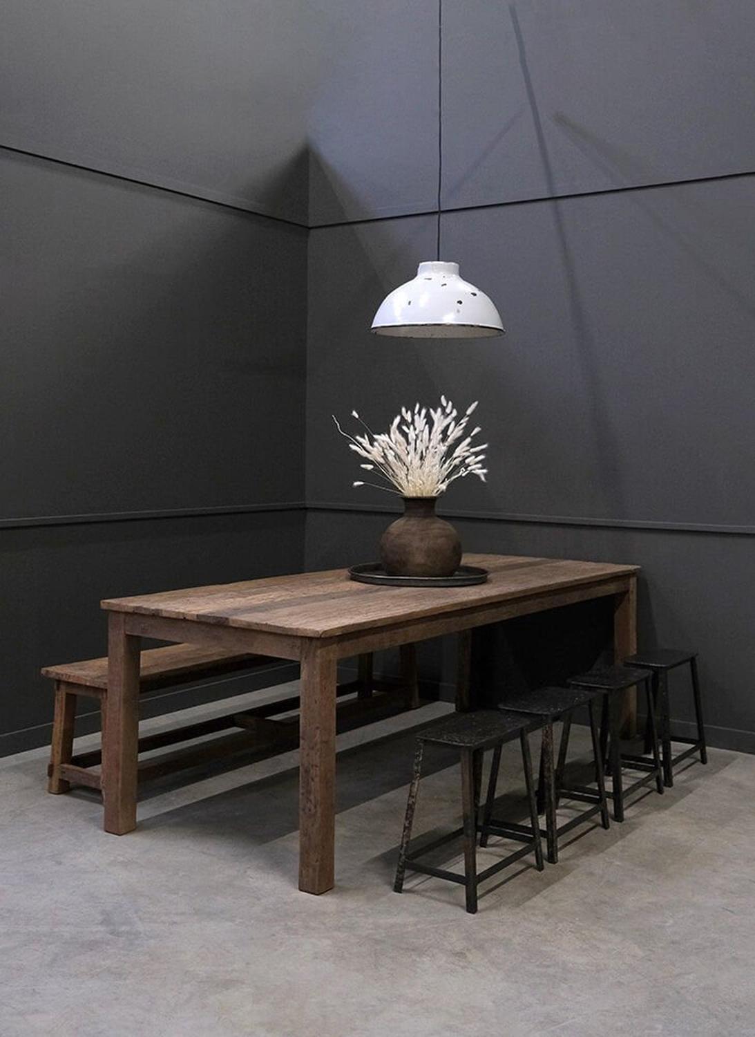 Hängelampe Sheen mit patinierter Emaille - Weiß-Hängelampe-Trademark Living-le canapé