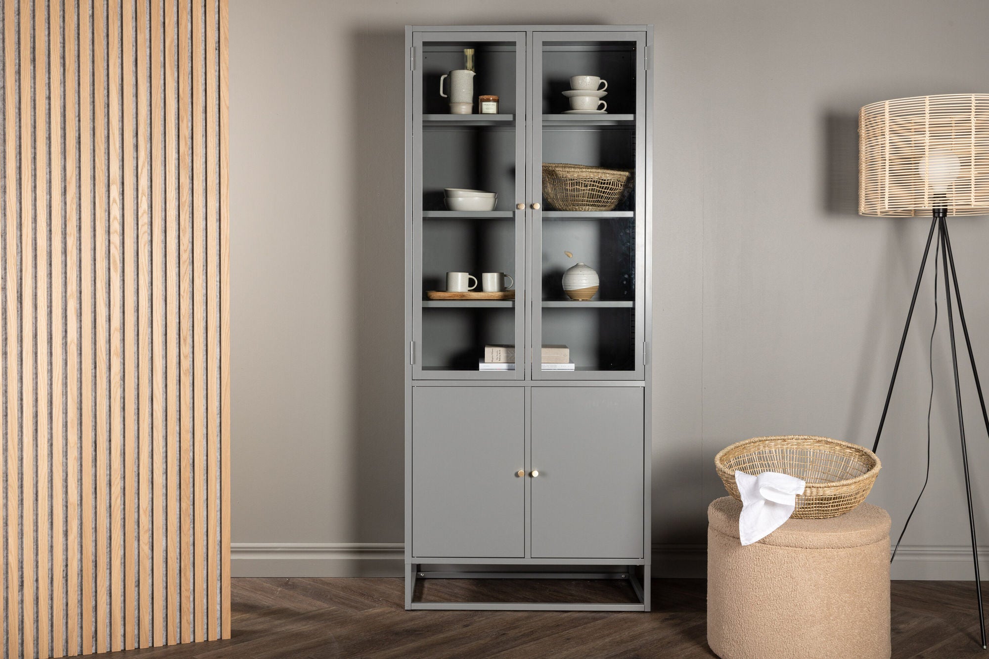 Highboard Bakal 80*190cm - Hellgrau-Highboards-Venture Home-le canapé
