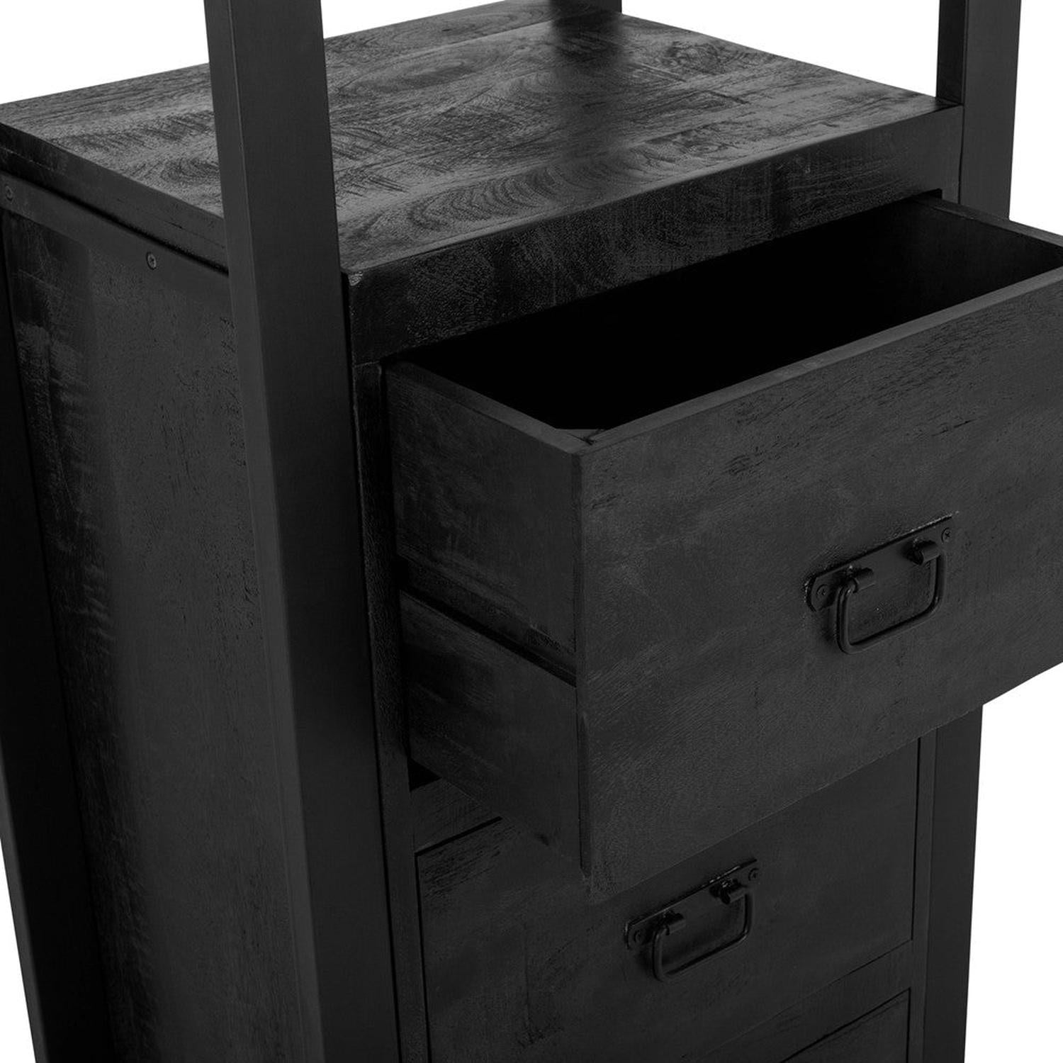 Highboard Britt 200cm - Schwarz-Highboards-Benoa-le canapé