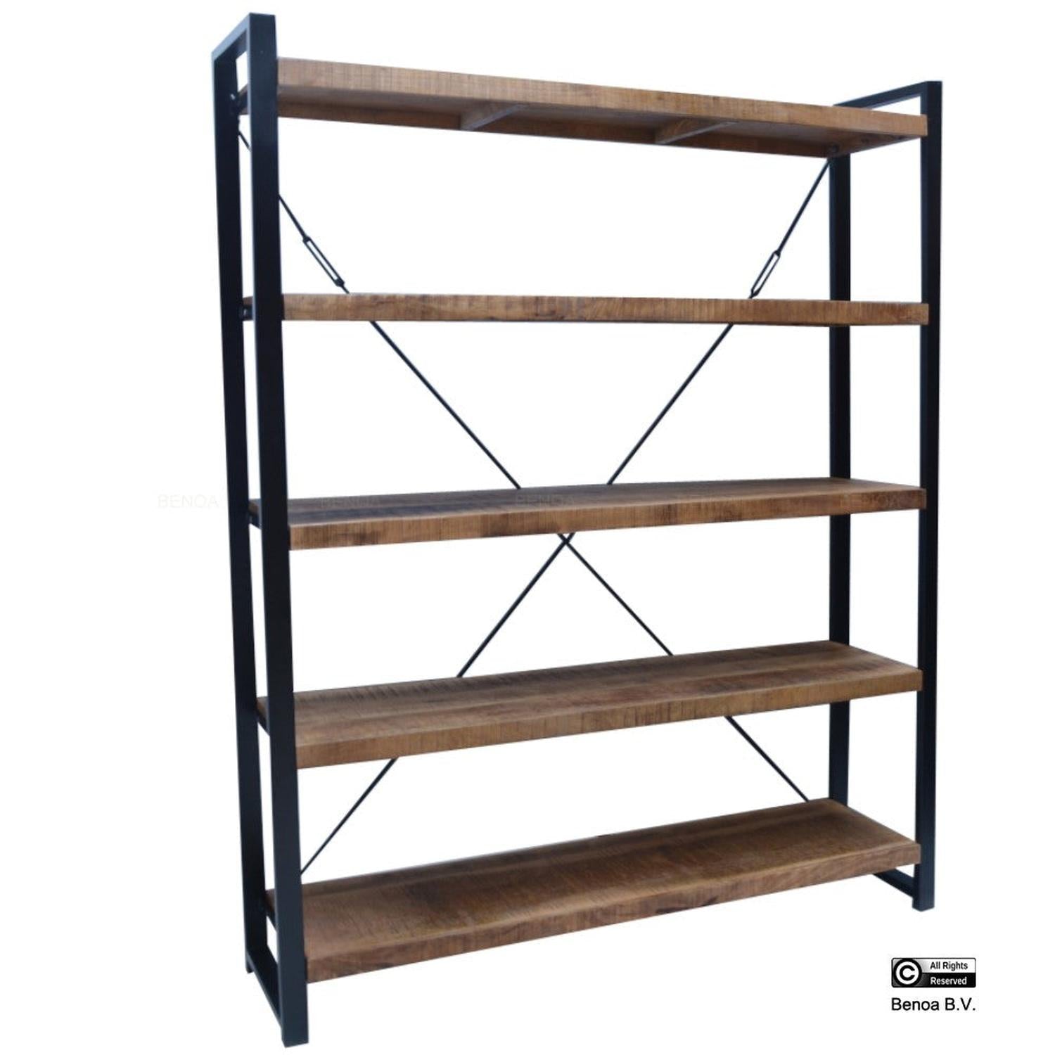 Highboard Britt aus Mangoholz 200cm - Braun-Highboards-Benoa-le canapé