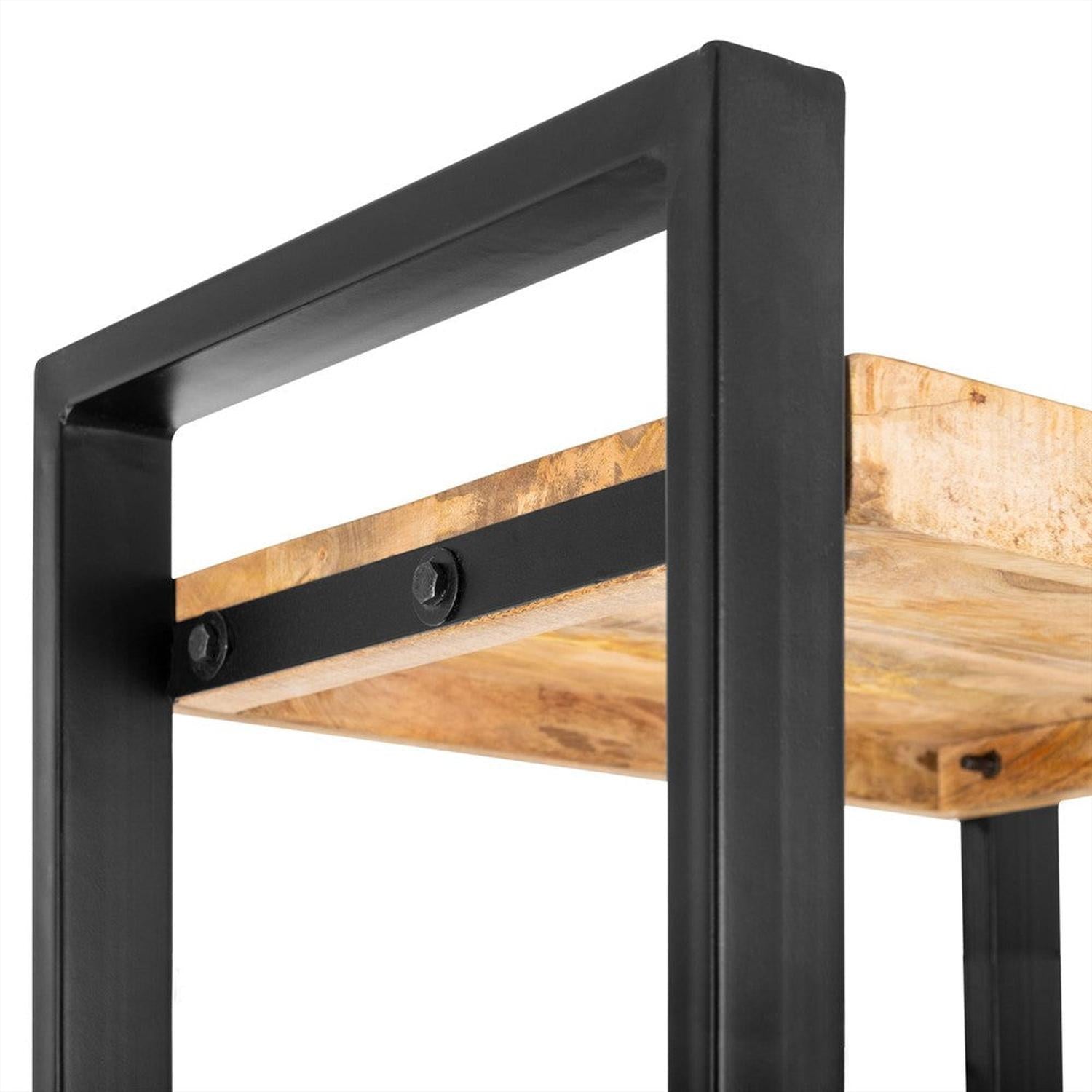 Highboard Britt offen aus Mangoholz 200cm - Hellbraun-Highboards-Benoa-le canapé