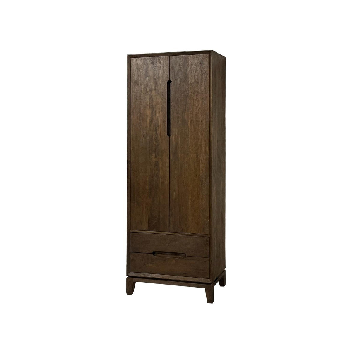 Highboard Cortez aus Mangoholz 200cm - Dunkelbraun-Highboards-Livingfurn-le canapé