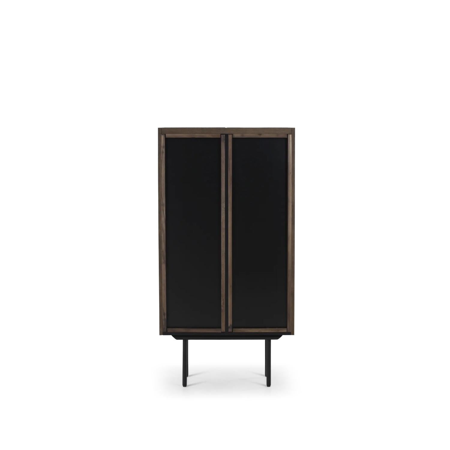 Highboard Louvre - Dunkelbraun-Highboards-Njordec-le canapé