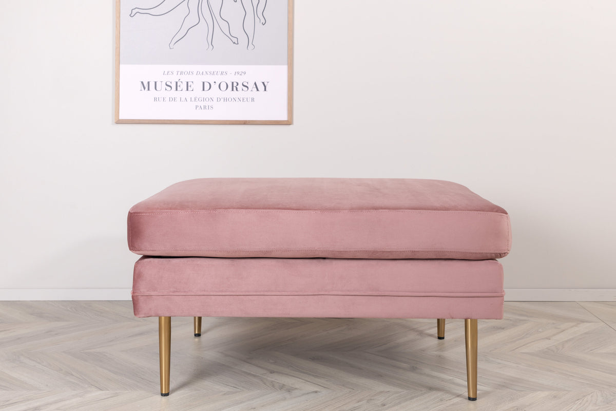 Hocker Boom aus Samt - Pink-Hocker-Venture Home-le canapé