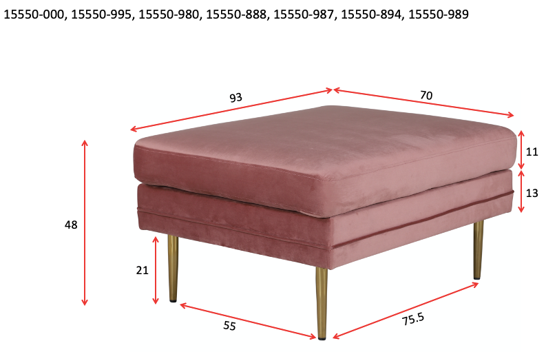 Hocker Boom - Pink-Poufs-Venture Home-le canapé