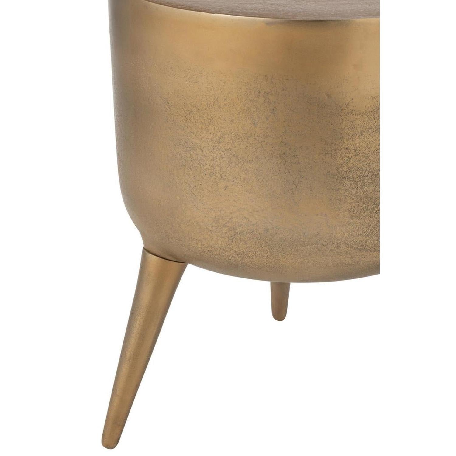 Hocker Fone aus Aluminium - Gold-Hocker-J-Line-le canapé