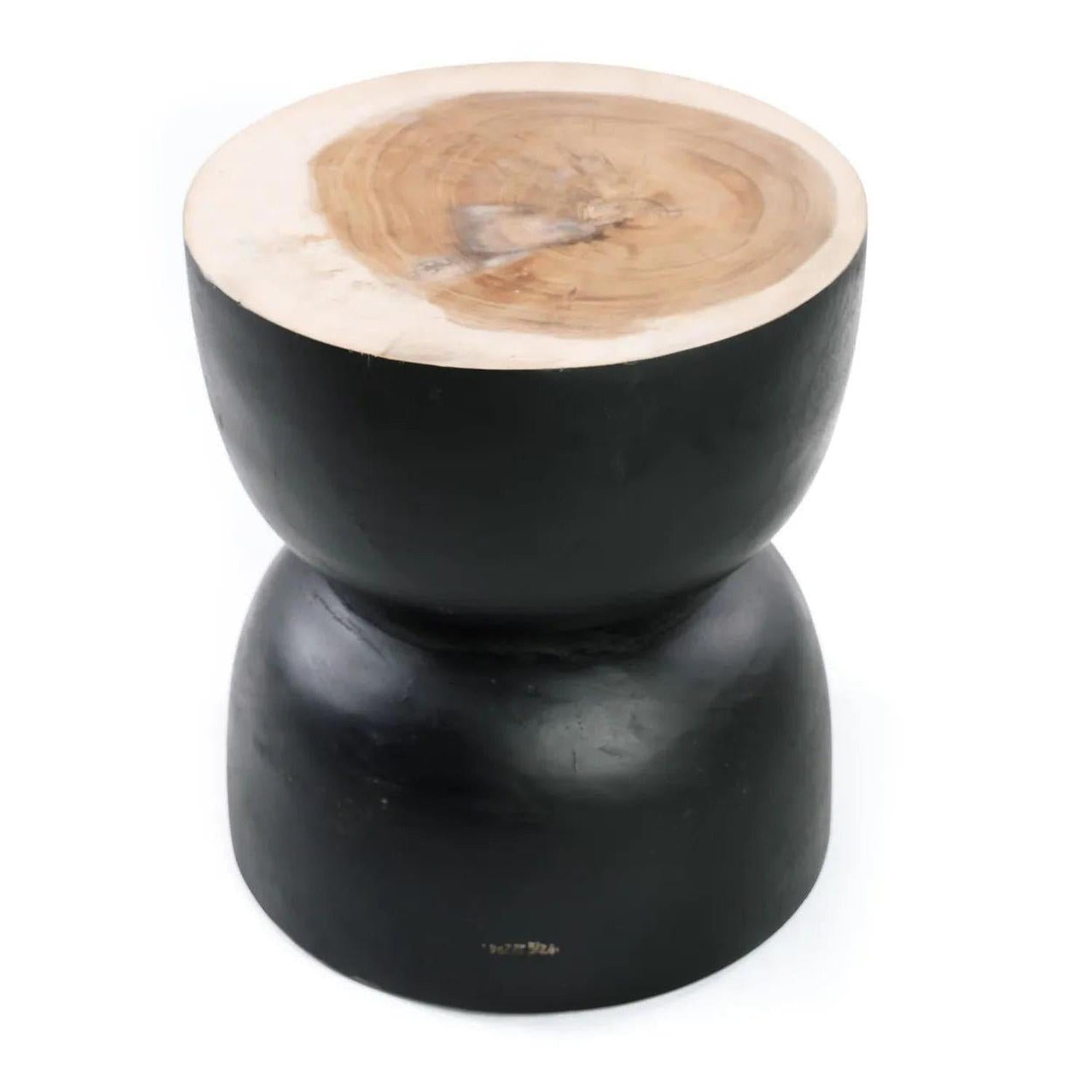 Hocker Karbun - Schwarz Natur-Hocker-Bazar Bizar-le canapé