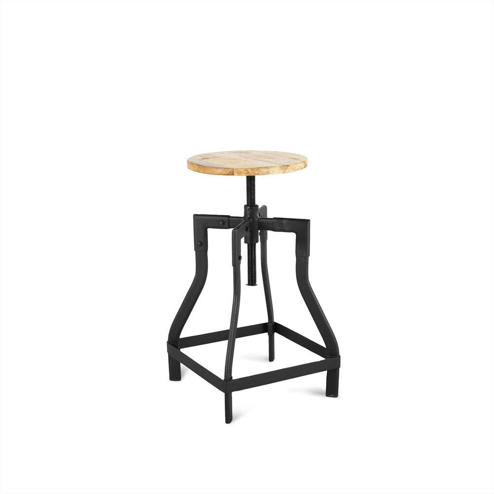 Hocker Kruk aus Massivholz höhenverstellbar - Schwarz-Hocker-Benoa-le canapé