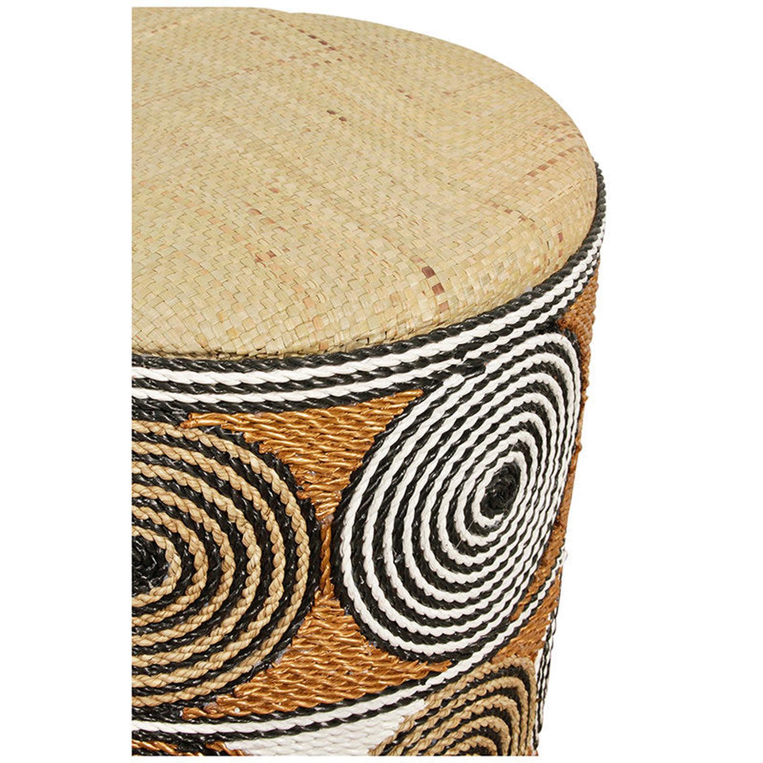 Hocker Mykonos Ø42cm - Hellbraun-Hocker-Pole to Pole-le canapé