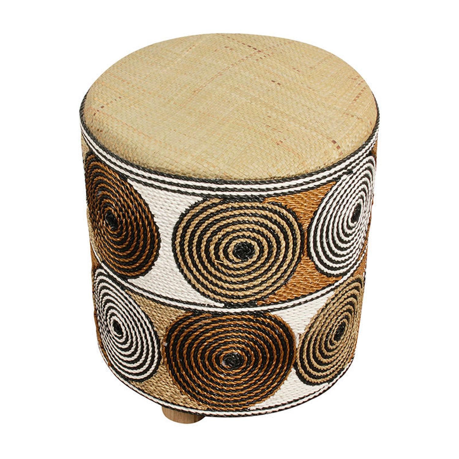 Hocker Mykonos Ø42cm - Hellbraun-Hocker-Pole to Pole-le canapé