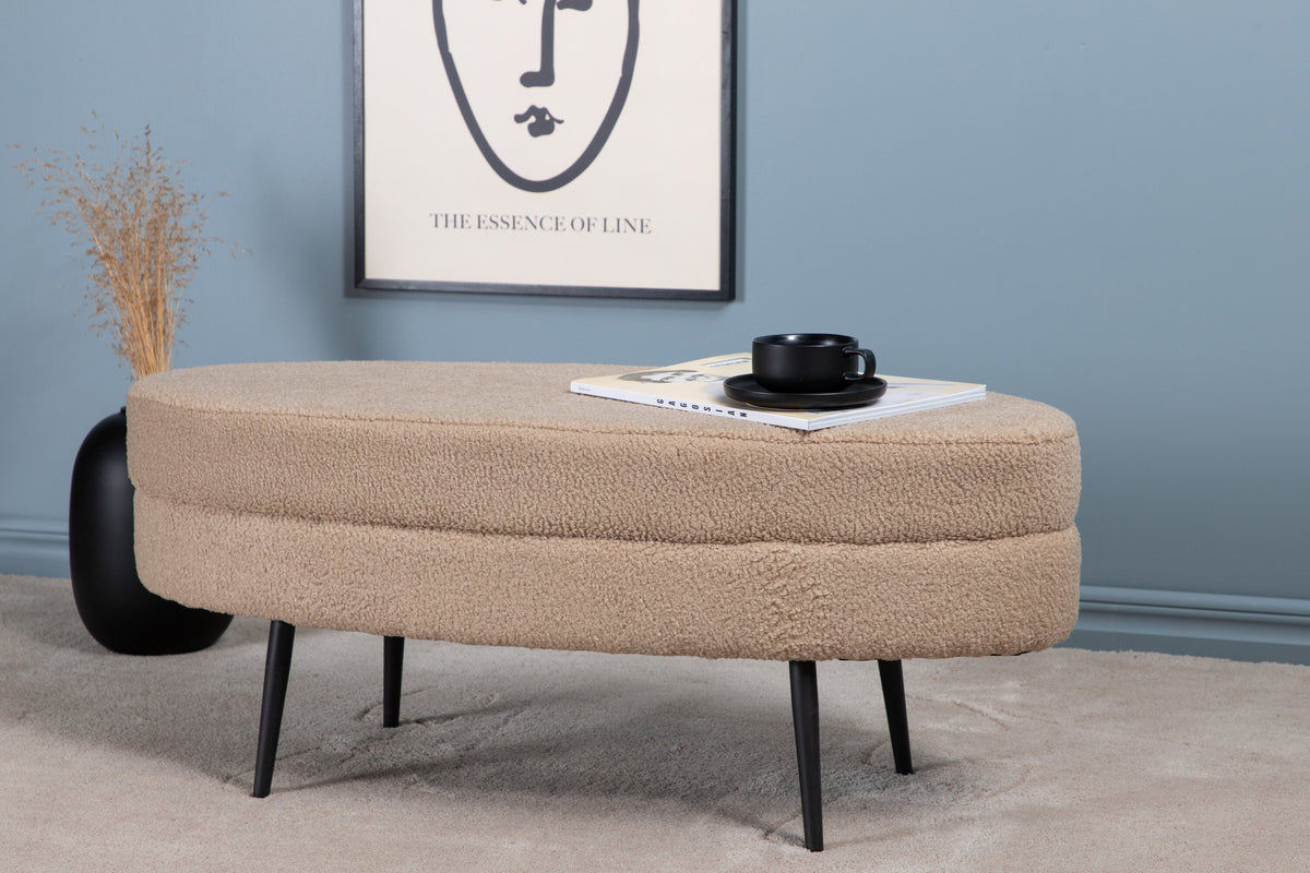 Hocker Otto - Beige-Poufs-Venture Home-le canapé