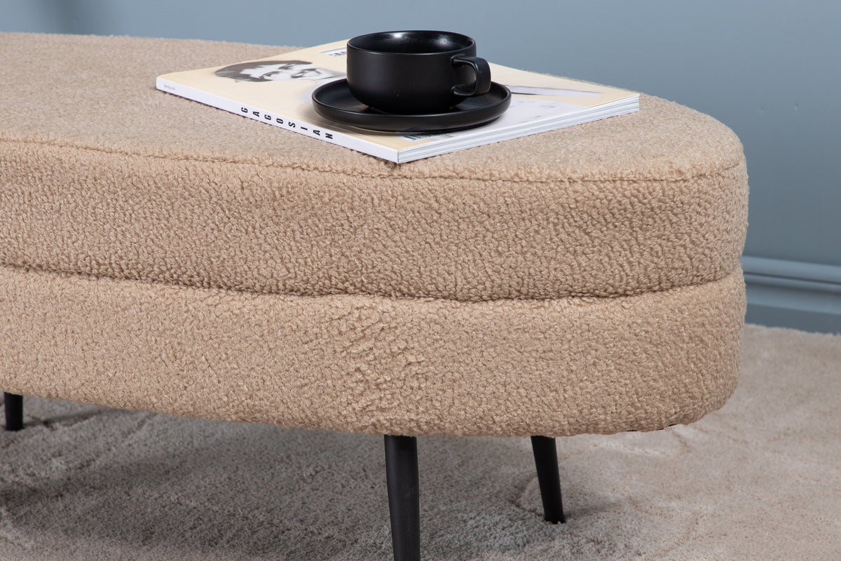 Hocker Otto - Beige-Poufs-Venture Home-le canapé