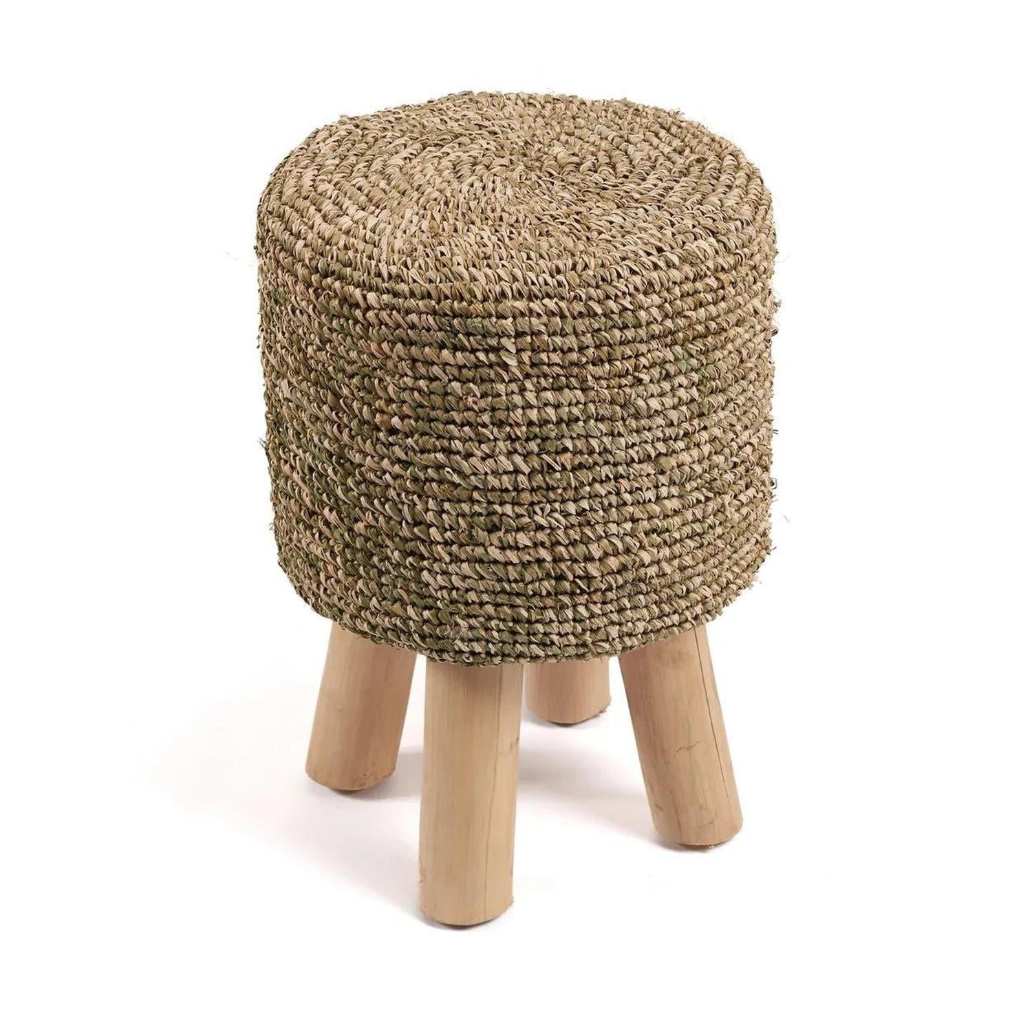 Hocker Raffia Tressed - Jungle Grün-Hocker-Bazar Bizar-le canapé