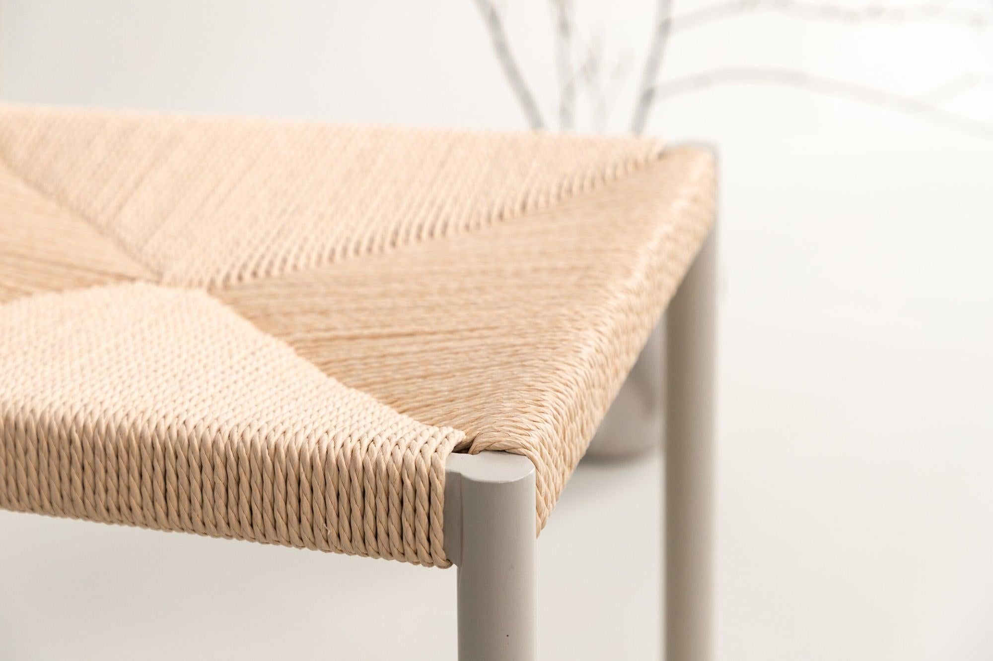 Holzstuhl Malmön mit Sitz aus Holzgeflecht - Greige / Beige-Holzstühle-Vind-le canapé