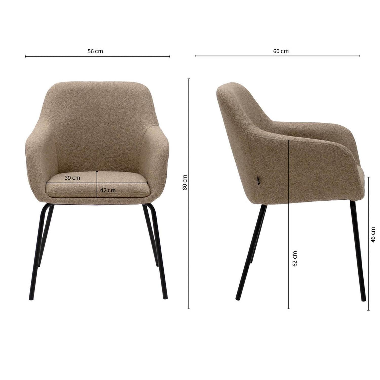 Esszimmerstuhl Daan - Beige-Esszimmerstuhl-le canapé
