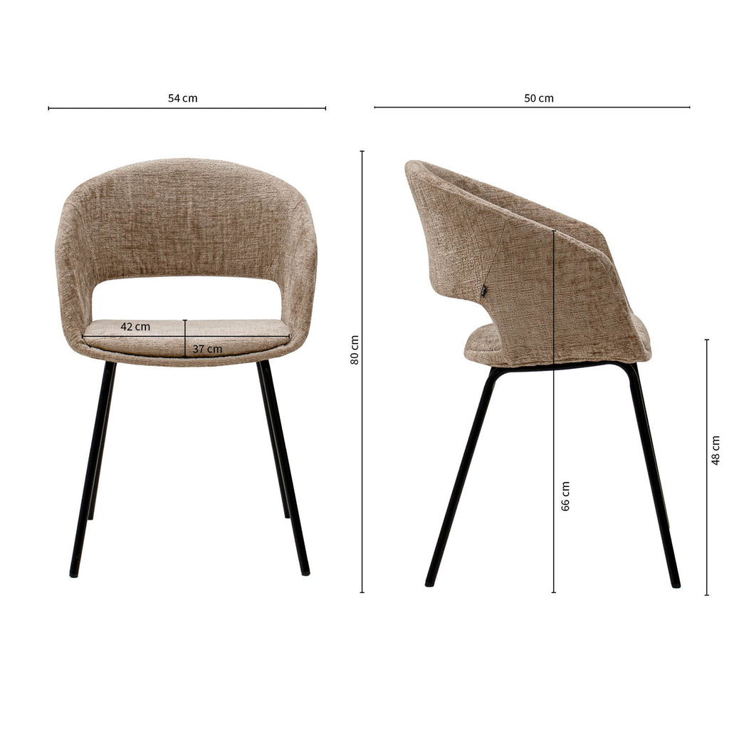 Esszimmerstuhl Mette - Beige-Esszimmerstuhl-le canapé