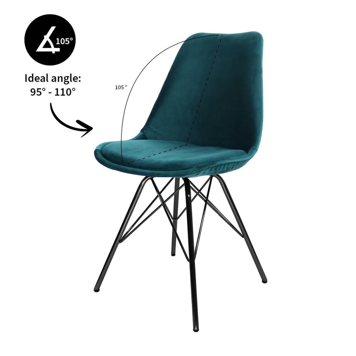 Esszimmerstuhl Velvet - Blau-Esszimmerstuhl-le canapé