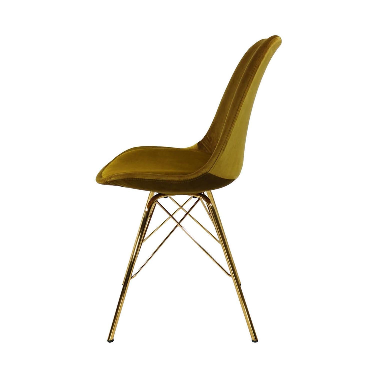 Esszimmerstuhl Velvet - Gold-Esszimmerstuhl-le canapé