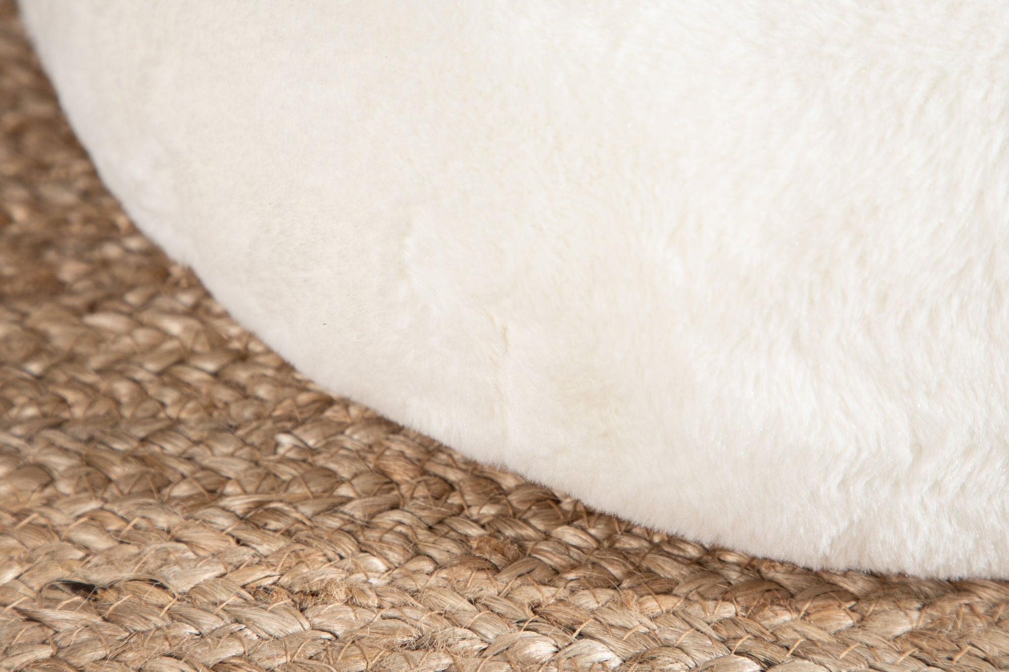 Kinder Pouf Ruston aus Lammwolle - Weiß-Poufs-Venture Home-le canapé