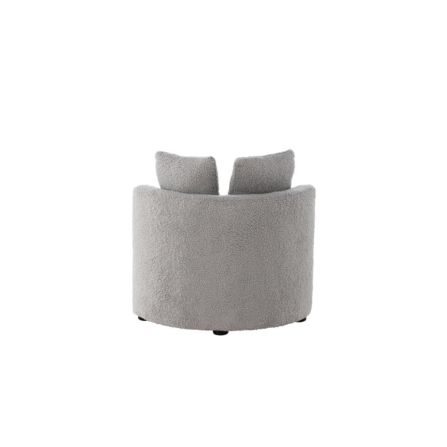 Kindersofa Kelso aus Teddystoff (Bouclé) - Grau (FSC 100%)-Kindersofas-Venture Home-le canapé