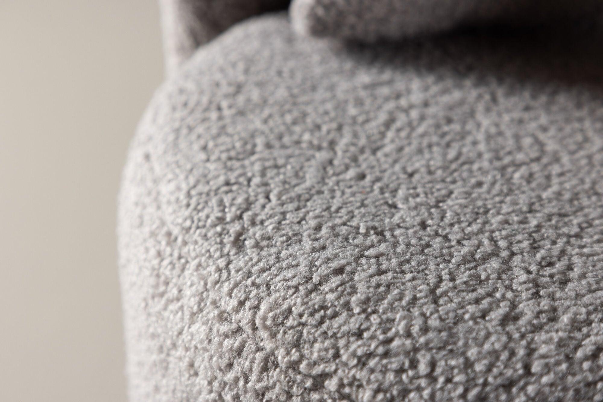 Kindersofa Kelso aus Teddystoff (Bouclé) - Grau (FSC 100%)-Kindersofas-Venture Home-le canapé