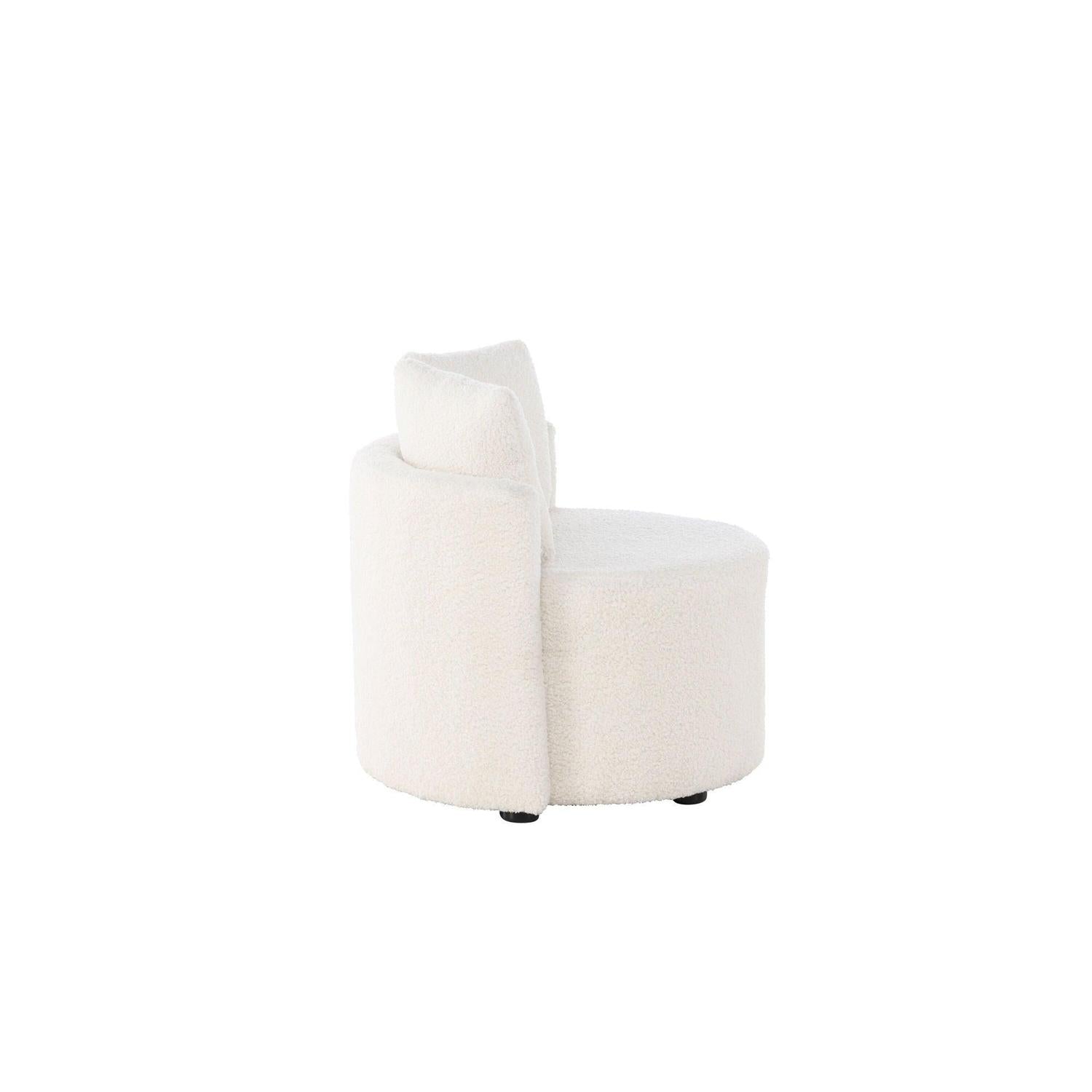 Kindersofa Kelso aus Teddystoff (Bouclé) - Weiß (FSC 100%)-Kindersofas-Venture Home-le canapé