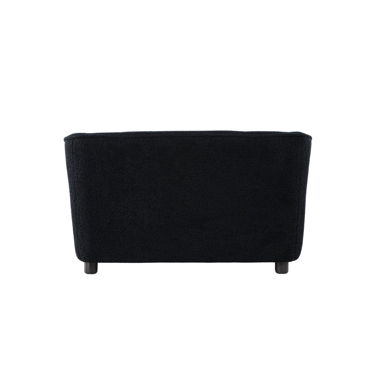 Kindersofa Mana aus Teddystoff (Bouclé) - Schwarz (FSC 100%)-Kindersofa-Venture Home-le canapé