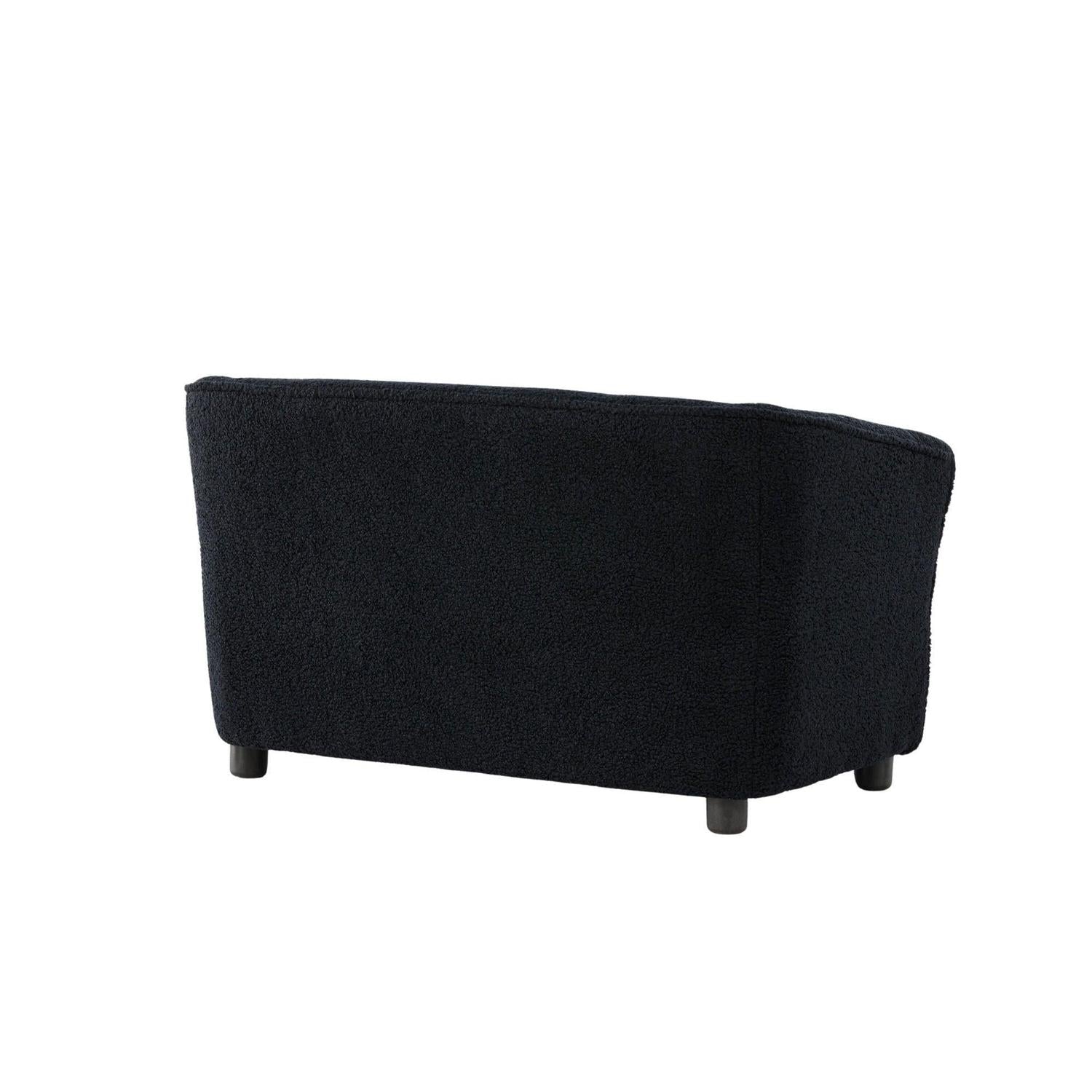 Kindersofa Mana aus Teddystoff (Bouclé) - Schwarz (FSC 100%)-Kindersofa-Venture Home-le canapé