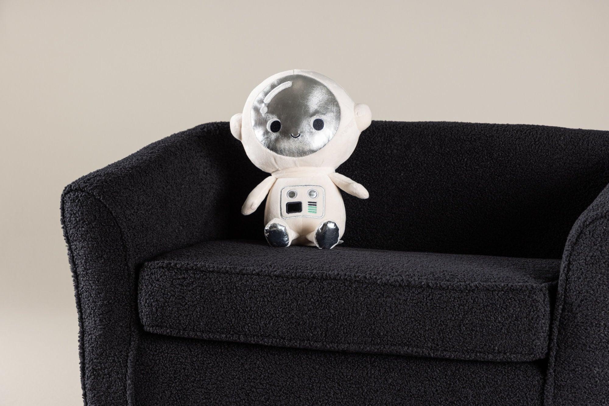 Kindersofa Mana aus Teddystoff (Bouclé) - Schwarz (FSC 100%)-Kindersofa-Venture Home-le canapé