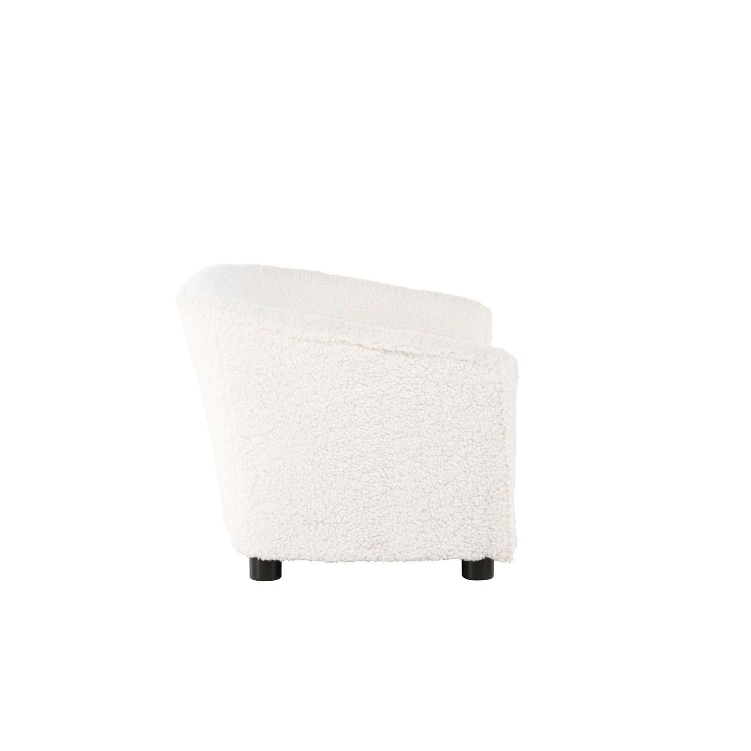 Kindersofa Mana aus Teddystoff (Bouclé) - Weiß-Kindersofa-Venture Home-le canapé