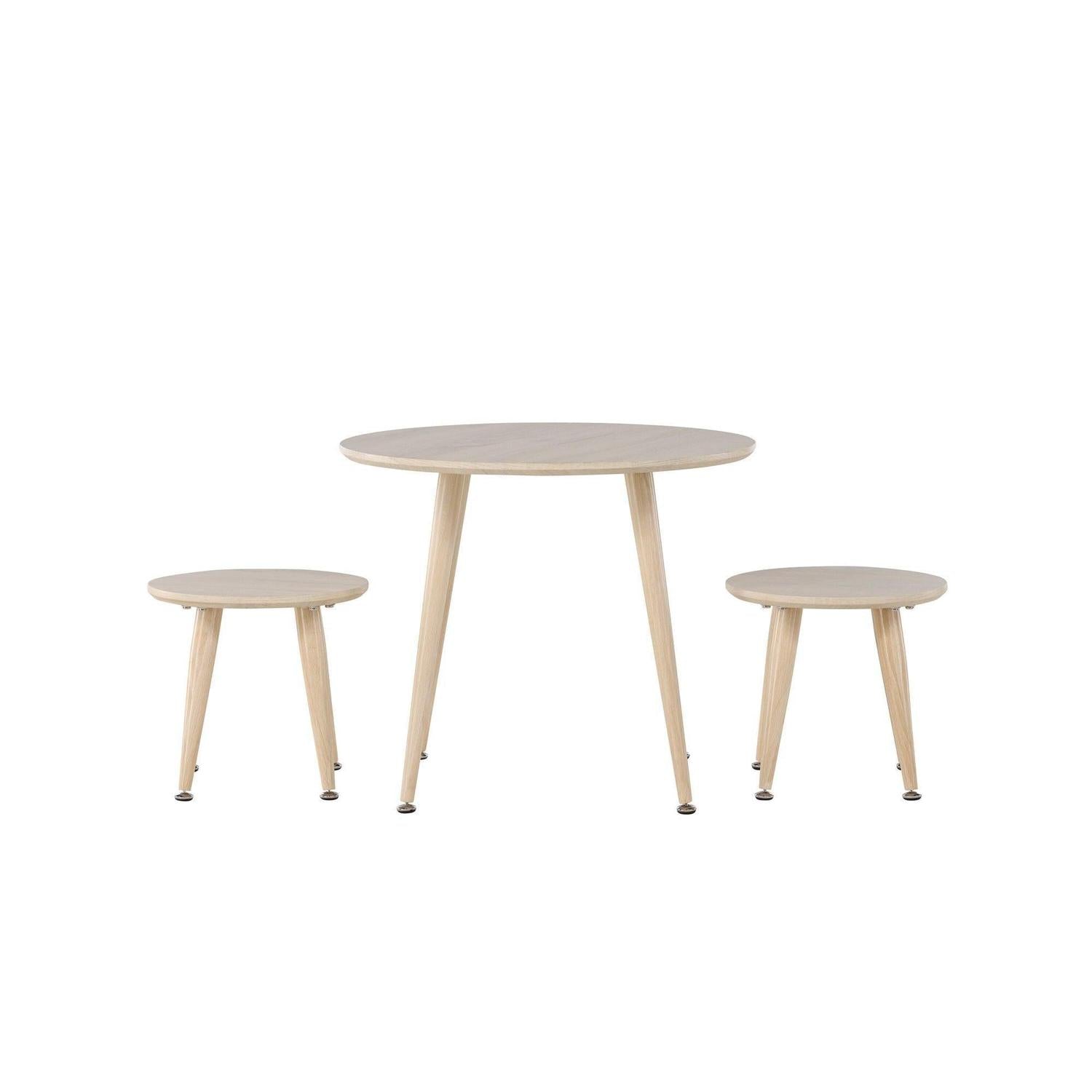 Kindertisch-Set Kids - Whitewash (FSC 100%)-Tisch-Set-Venture Home-le canapé