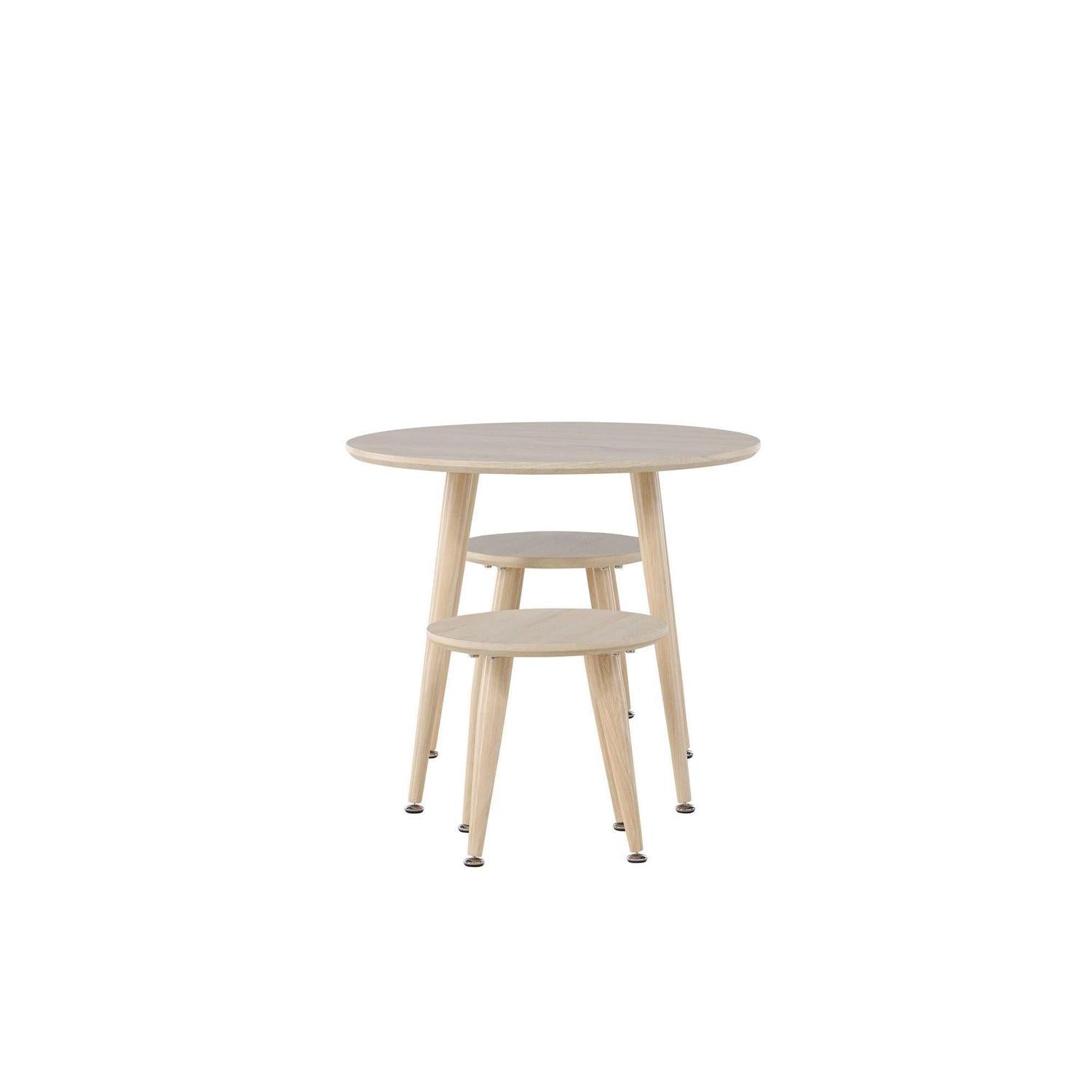Kindertisch-Set Kids - Whitewash (FSC 100%)-Tisch-Set-Venture Home-le canapé