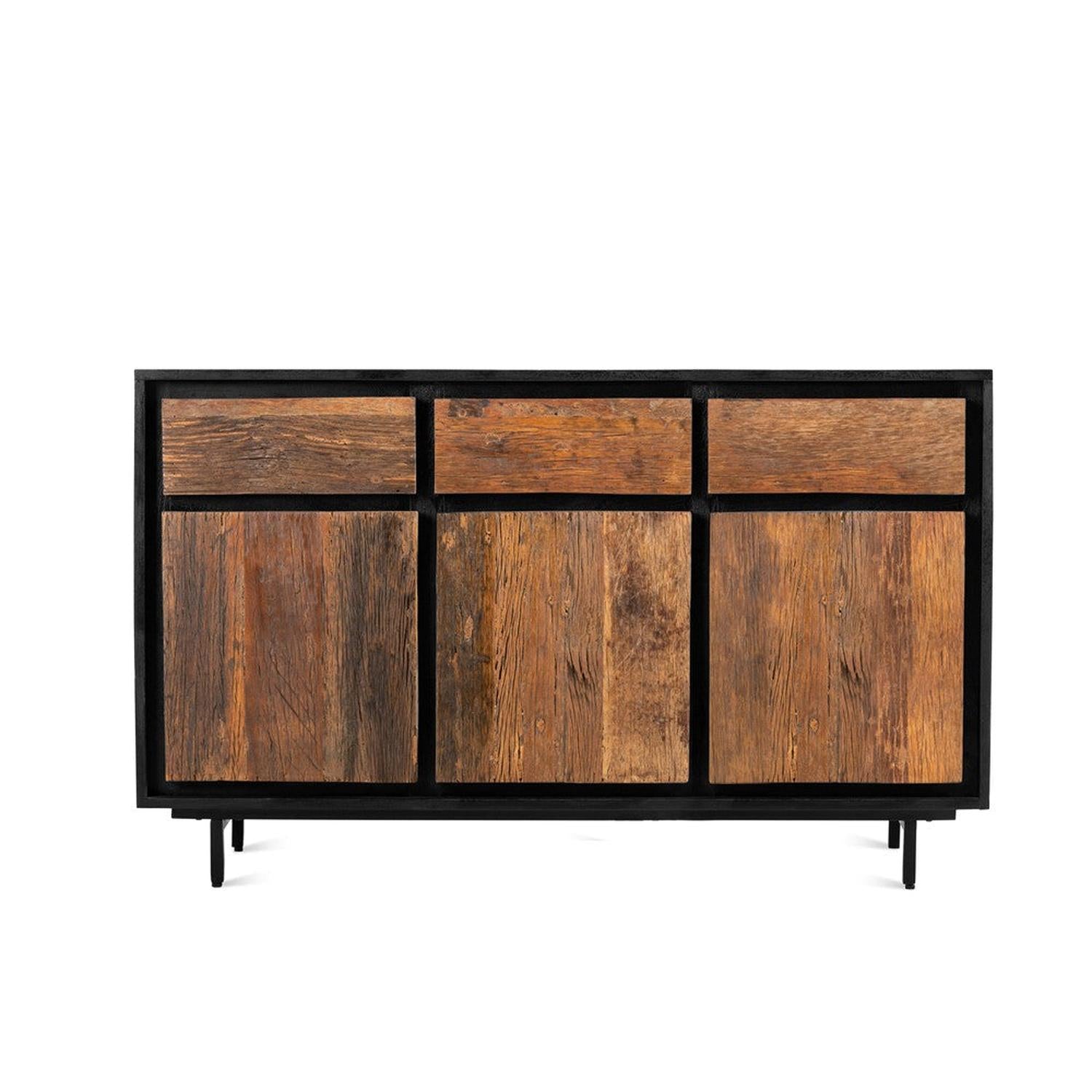 Kommode Anayah aus Mangoholz und Stahl 150cm - Dunkelbraun-Kommoden-Benoa-le canapé